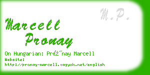 marcell pronay business card